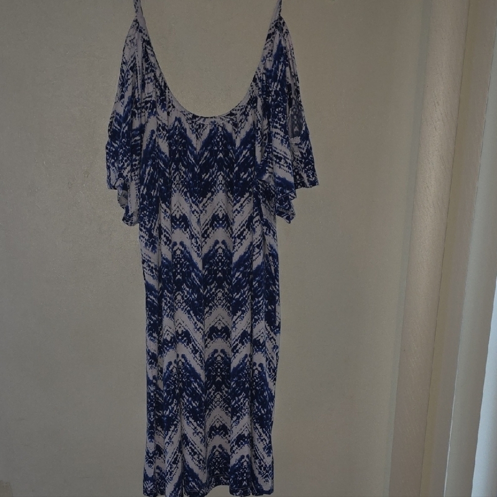 VENUS Blue and White Mini Dress